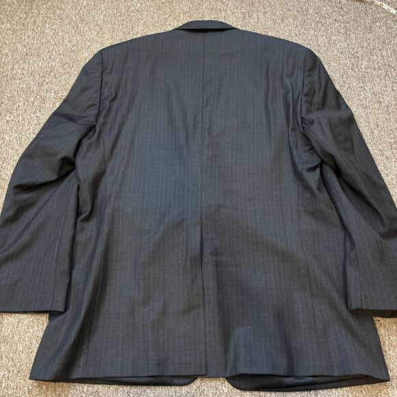 Polo Ralph Lauren Jacket Only Suit Gry Stripe 2 Button Wool 46L - Small cut top - Picture 13 of 13